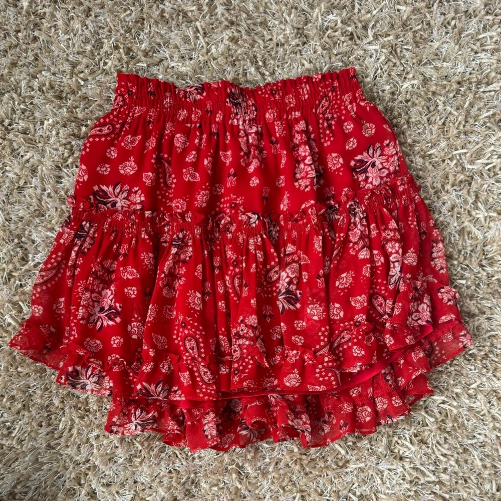 summer ruffle mini skirt